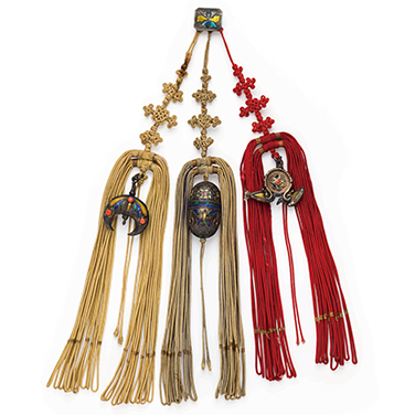 은칠보삼작노리개(銀七寶三作佩飾)