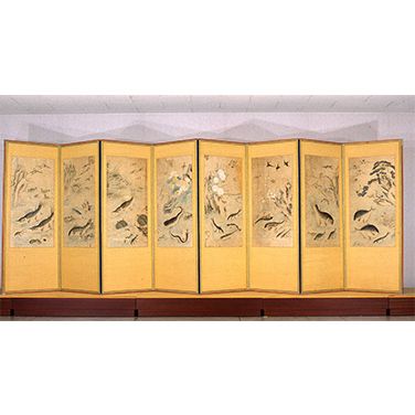 작가미상어해도8폭병풍(作家未詳魚蟹圖八幅屛風)