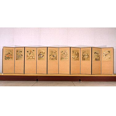 작가미상화접도10폭병풍(作家未詳花蝶圖十幅屛風)